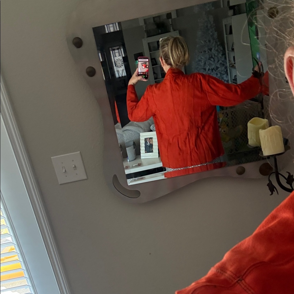 Reversible Black Jacket With Orange Lining - image 6